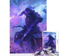 1000 Adult Pieces Jigsaw Puzzle Lightning Blade Samurai Anti-Stress Toys Great Gift Educational Games Artists' Collection, Fine Arts Size 50x75cm