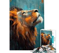 1000 Adult Pieces Jigsaw Puzzle Lionheart in The Rain Jigsaw for Adults Relax Games Pattern Assembly Gifts for Friends And Family (Size 50x75cm)