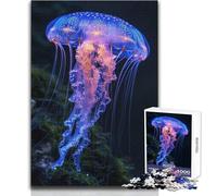 1000 Adult Pieces Jigsaw Puzzle Luminous Jellyfish Grace Great for Calm Leisure Moments Premium Die Cut Precision Toy Size 50x75cm