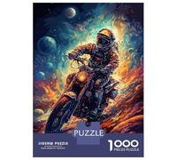 1000 Adult Pieces Jigsaw Puzzle Motorcycle Astronaut Space Jigsaws for Adults Toy Wall Decor Perfect Decoration Great Gift for Gaming 38x26cm/1000pcs