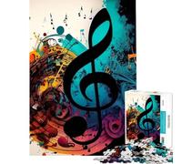 1000 Adult Pieces Jigsaw Puzzle Musical Symphony V Help The Brain Exercise Home Decoration Practical Game for Ages 14 And over (50x75cm)