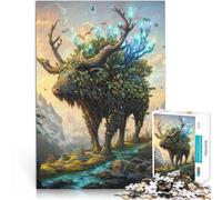 1000 Adult Pieces Jigsaw Puzzle Nature Spirit Elk Geschenke zum Suchbegriff: "Herausfordernde Spiele" Perfekte Dekoration52x38cm