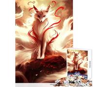 1000 Adult Pieces Jigsaw Puzzle Nine-tailed Fox Digital Art Toy Wall Decor Birthday Gift Relaxing Games Interesting Stress Reduction Size 50x75cm