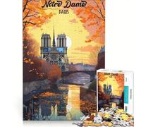 1000 Adult Pieces Jigsaw Puzzle Notre Dame De Paris Educational Game Difficult And Challenge Christmas Birthday Gifts 50x75cm