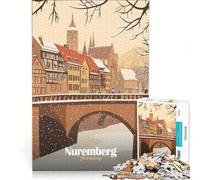 1000 Adult Pieces Jigsaw Puzzle Nuremberg Winter Scene Educational Game Difficult And Challenge Christmas Birthday Gifts 38x52cm