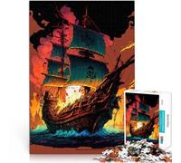 1000 Adult Pieces Jigsaw Puzzle pirate ship Challenging Game 38x52cm is ideal as a gift for the whole family for for Age 14