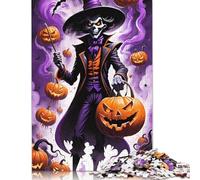 1000 Adult Pieces Jigsaw Puzzle Pumpkin Devil Puzzle for Adults Woodenboard Puzzles Great Gifts for Christmas 1000pcs (75x50cm)