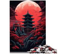 1000 Adult Pieces Jigsaw Puzzle Red temple darkness of the moon educational challenge 26x38cm Birthday Present Gifts Wall Art