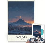 1000 Adult Pieces Jigsaw Puzzle Roanoke Virginia, Relax Games, Challenging To Complete, Wishlist with Santa Claus 50x75cm