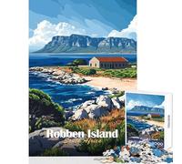 1000 Adult Pieces Jigsaw Puzzle Robben Island, South Africa Brain Teaser Game Learning Educational Home Decoration Toys Interesting Stress Reduction (38X52CM)