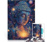 1000 Adult Pieces Jigsaw Puzzle Sacred Buddha statue Made of cardboard for and 14 years and over Play Toys As a gift for the whole family and friends。size:38x52cm/14.96x20.47inch