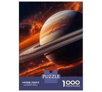 1000 Adult Pieces Jigsaw Puzzle Saturn in Space Jigsaws for Adults Toy Wall Decor Perfect Decoration Great Gift for Gaming 52x38cm/1000pcs