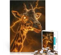 1000 Adult Pieces Jigsaw Puzzle Scary Fantasy Giraffe Challenging Game and Family Play for is ideal as a gift for the whole family 50x70cm