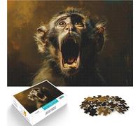 1000 Adult Pieces Jigsaw Puzzle Screaming Monkey für Lernspiel-Herausforderungsspielzeug Wohnkunstdekor75x50cm