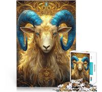 1000 Adult Pieces Jigsaw Puzzle sheep head art Herausforderndes Spielspielzeug Tolles Geschenk für Spiele52x38cm