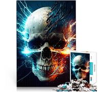 1000 Adult Pieces Jigsaw Puzzle Skull Made of cardboard,Suitable for people aged 14 and above Home Decoration game because it is ideal as a gift for the whole family。size:38x52cm/14.96x20.47inch