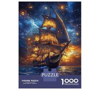 1000 Adult Pieces Jigsaw Puzzle Skulllit Sails Ocean Voyage Jigsaws for Adults Toy Wall Decor Perfect Decoration Great Gift for Gaming 70x50cm/1000pcs