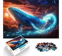 1000 Adult Pieces Jigsaw Puzzle Song of the Sky Whale Made of cardboard for and 14 years and over Vacation at home: killing time Challenging Game Gifts。size:38x52cm/14.96x20.47inch