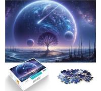 1000 Adult Pieces Jigsaw Puzzle Space Fantasy Landscape Made of cardboard，Suitable for ages 14 and up Intellectual Game It is ideal as a gift for the whole family。size：26x38cm/10.24x14.96inch