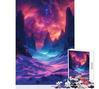 1000 Adult Pieces Jigsaw Puzzle Space Neon Galactic Desert Educational Toy Funny Gift Educational Games Artists' Collection, Fine Arts Size 50x75cm