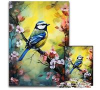 1000 Adult Pieces Jigsaw Puzzle Sparrow on The Tree Cardboard Puzzles Intricate Design for Teenagers, DIY Decor, And Brain-Boosting Fun 26X38CM