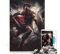 1000 Adult Pieces Jigsaw Puzzle Spartan Warrior Attack, Relax Games, Challenging To Complete, Wishlist with Santa Claus 38x26cm