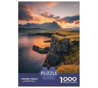 1000 Adult Pieces Jigsaw Puzzle Sunset Glow at Snfellsnes Puzzle for Adults Brain Teaser Game Improve Memory Gifts for Friends And Family 52x38cm/1000pcs