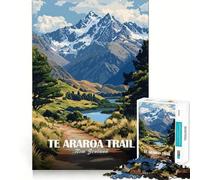 1000 Adult Pieces Jigsaw Puzzle Te Araroa Trail, New Zealand Landscape Neat Fit Decor Mind Exercise Toy Casual Fun Time Christmas Fun Gift(38x26cm)