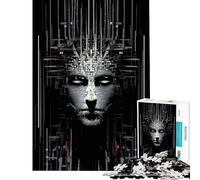 1000 Adult Pieces Jigsaw Puzzle Techno Visage Brain Teaser Game Addictive Toys to Cultivate Patience Funny Gifts Presents for Women (Size 38x52cm)