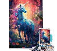 1000 Adult Pieces Jigsaw Puzzle The Rare Blue Unicorn Brain Intelligence Challenge Addictive Toys Fun Games For Family Fun Art Work Gifts (size 50x75cm)