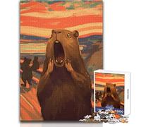 1000 Adult Pieces Jigsaw Puzzle The Scream Capybara Calm And Enjoyable Free Time Advanced Die Cut Precision Toy Size 38x26cm