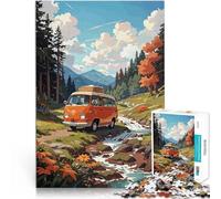 1000 Adult Pieces Jigsaw Puzzle The Vintage Van Lernspielzeug für die ganze Familie Geburtstagsgeschenk, Geschenke75x50cm