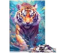 1000 Adult Pieces Jigsaw Puzzle Tiger Water Brain Teaser For 26x38cm Help the brain exercise addictive toys to cultivate patience