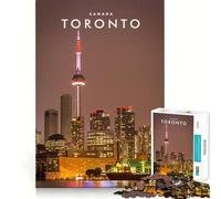 1000 Adult Pieces Jigsaw Puzzle Toronto Canada Tight Cut Fun Thinking Skill Game Leisure Fun Time Birthday Activity(38x26cm)