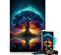 1000 Adult Pieces Jigsaw Puzzle Tree of Life Yggdrasil Tight Cut Fun Thinking Skill Game Leisure Fun Time Birthday Activity (38x52cm)