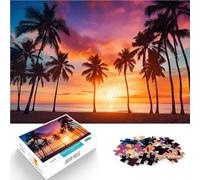 1000 Adult Pieces Jigsaw Puzzle Tropical Beach Sunset Stressabbau-Spielzeug denn eignet sich ideal als Geschenk für die ganze Familie75x50cm