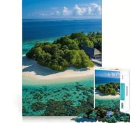 1000 Adult Pieces Jigsaw Puzzle Tropical Escape Neat Fit Decor Mind Exercise Toy Casual Fun Time Christmas Fun Gift(38x26cm)