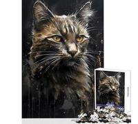 1000 Adult Pieces Jigsaw Puzzle Turkish Angora Cat Pretty Educational Toy Funny Gift Educational Games Artists' Collection, Fine Arts Size 50x75cm