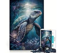 1000 Adult Pieces Jigsaw Puzzle Turtle Delightful Neat Fit Decor Mind Exercise Toy Casual Fun Time Christmas Fun Gift (38x52cm)