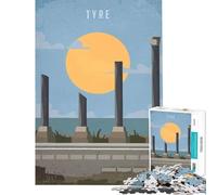 1000 Adult Pieces Jigsaw Puzzle Tyre Lebanon Brain Intelligence Challenge Addictive Toys Impossible Game Wall Decoration Great Gifts (Size 38x26cm)