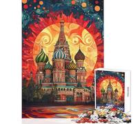 1000 Adult Pieces Jigsaw Puzzle Vibrant St. Basil's Educational Games Perfect Decoration Educational Toy Interesting Stress Reduction (38X52cm)