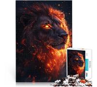 1000 Adult Pieces Jigsaw Puzzle wild black lion Made of cardboard for and 14 years and over Family Fun It is ideal as a gift for the whole family。size:38x52cm/14.96x20.47inch