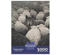 1000 Adult Pieces Jigsaw Puzzle Wolf Among Sheep Jigsaws for Adults Toy Wall Decor Perfect Decoration Great Gift for Gaming 52x38cm/1000pcs