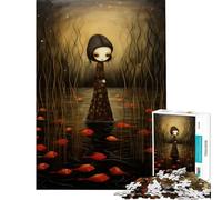 1000 Adult Pieces Jigsaw Puzzle Woman Among The Fish Educational Challenge A Work of Art Anti-Stress Toys for And 14 Years And over (50x75cm)