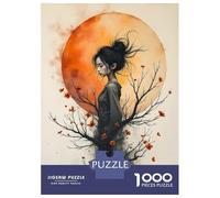1000 Adult Pieces Jigsaw Puzzle Woman from The Tree Under A Full Moon Adult Jigsaw Puzzle Brain Teaser Game Birthday Present Challenging To Complete 38x26cm/1000pcs
