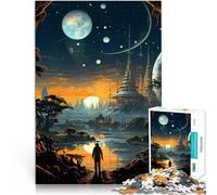 1000 Adult Pieces Jigsaw Puzzle Wonderful night view Made of cardboard for and 14 years and over Educational game for families learning educational Gift。size:38x52cm/14.96x20.47inch