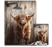 1000 Adult Pieces Jigsaw Puzzle Yak Taking A Bath Cardboard Puzzles Intricate Design for Teenagers, DIY Decor, And Brain-Boosting Fun 26X38CM