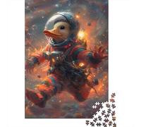 1000 Astronaut Duck Jigsaw Puzzles for Adults Teenager & Wooden Puzzles Family Games 1000pcs (75x50cm)