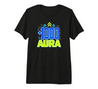 +1000 Aura Minimal Digital Status Graphic Premium T-Shirt
