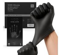 1000 Black Nitrile Disposable Gloves Large Powder-Free Food Safe for Work